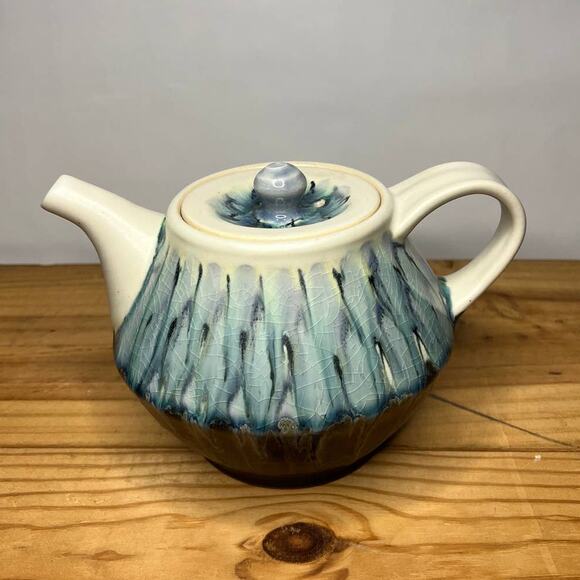 Teapot Ceramic Glazed Porcelain Pottery Jennifer Graff Ceramic Artist No Flaws - Picture 1 of 11